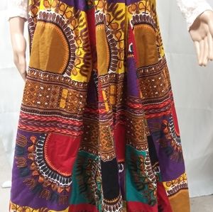 African print skirt
